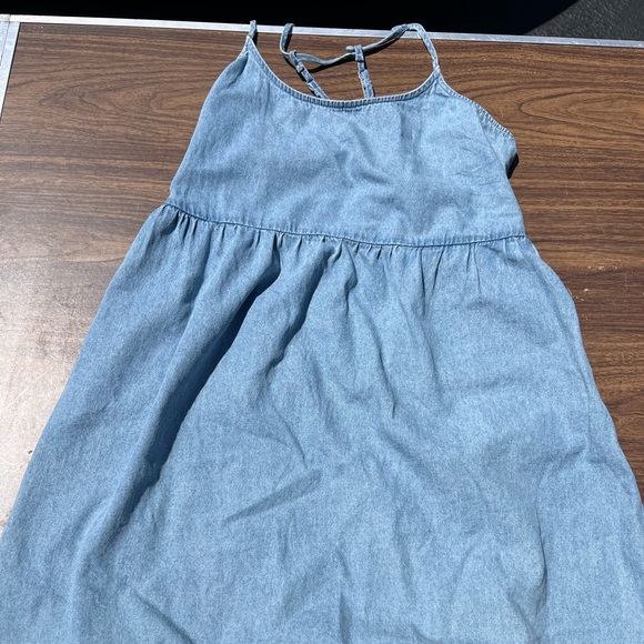 american eagle denim babydoll dress AE Babydoll Button-Up Mini Dress Women's Medium Wash XXS